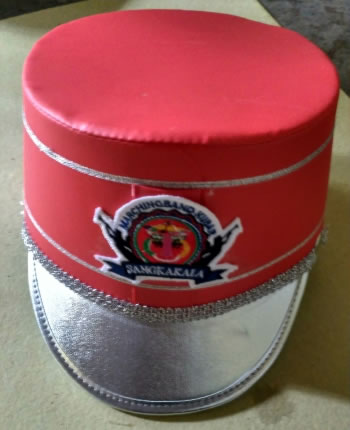 topi drumband bordir