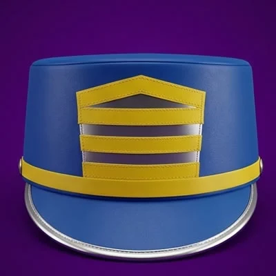 Topi drumband SMP ukuran remaja usia 13-15 tahun