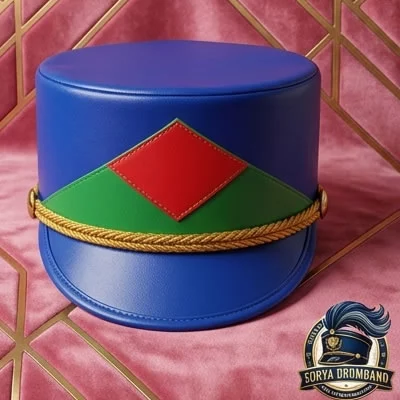 Topi drumband TK ukuran kecil untuk anak usia 3-6 tahun