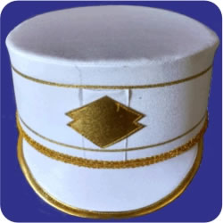 Topi pasukan drumband model shako dengan bulu - custom ukuran TK SD SMP SMA